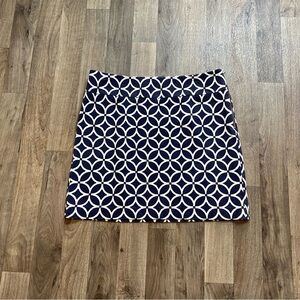 Banana Republic Mini Pencil Skirt Geometric Size 8